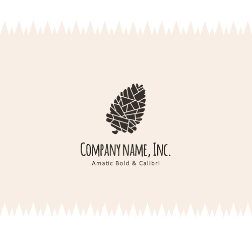 Progettazione del logo di pino cono